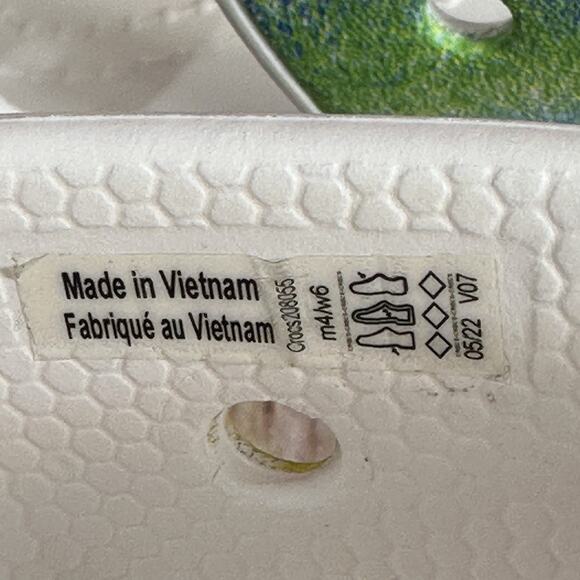 Crocs CLASSIC SPRAY DYE Womens Size 6 Double Two Strap Sandals Slides Shoes - Picture 10 of 10